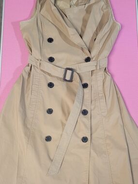 a new day Beige Double-Breasted Trench Dress with Belt
